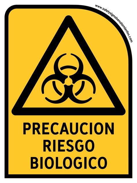 PRECAUCION RIESGO BIOLOGICO CON LEYENDA Safetysignal