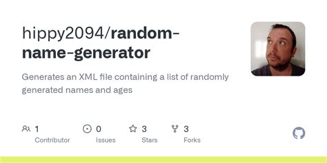 Github Hippy2094random Name Generator Generates An Xml File