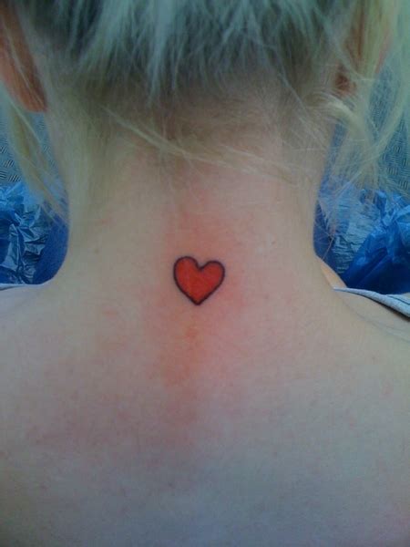 Tiny Tattoo Small Heart Neck Tattoo