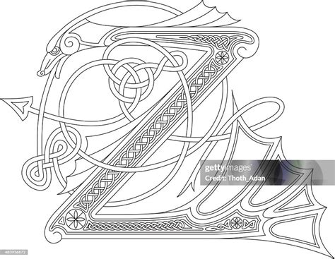 Ornamental Celtic Initial Z Drawing High Res Vector Graphic Getty Images