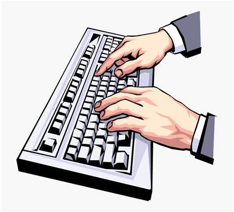 Transparent Keyboard Clipart Typing On Keyboard Png Png Download