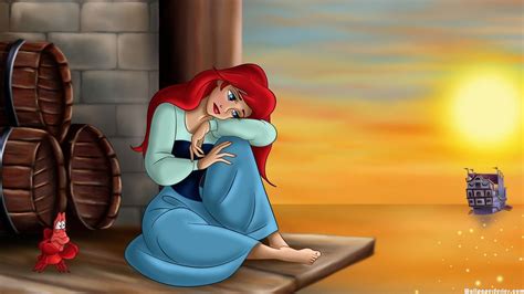 Hd Sad Disney Princess Ariel Blue Dress Wallpaper Download Free 139163