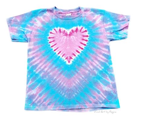 Tie Dye Cotton Candy Heart T Shirt Child Size Tie Dye Shirt Etsy