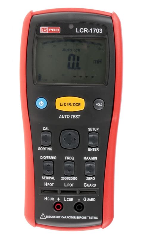 Rs Pro Rs Pro Lcr 1703 Handheld Lcr Meter 20mf 200 MΩ 20000h 123