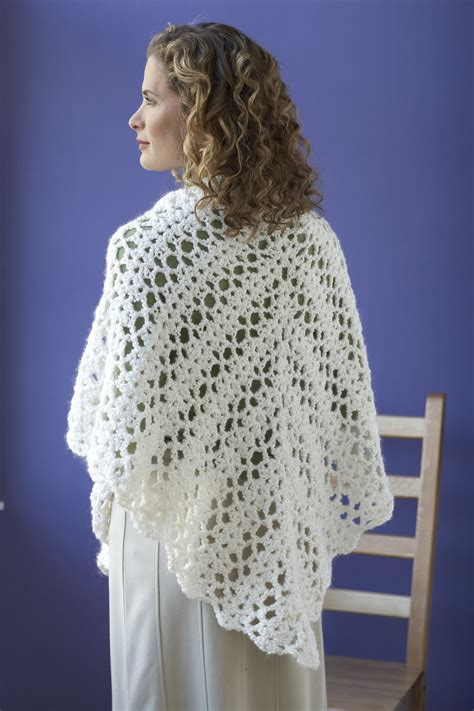 Free Crochet Pattern 80205ad Bridal Shawl Lion Brand Yarn Company