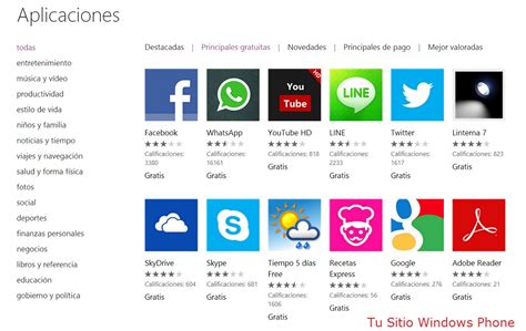 La Tienda De Windows Phone Supera Las 160000 Aplicaciones Tu Sitio