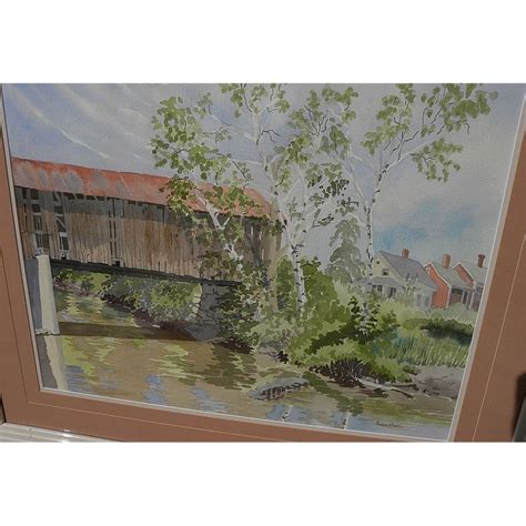 American contemporary impressionist watercolor painting of ...