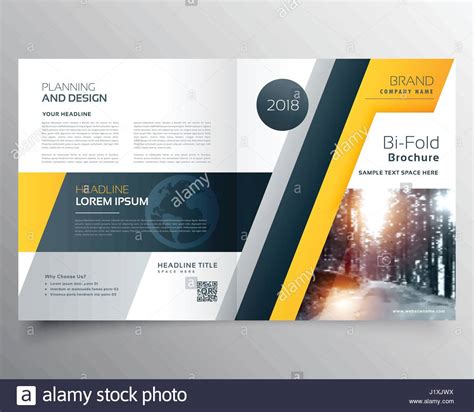 stylish bifold booklet template design cover page vec