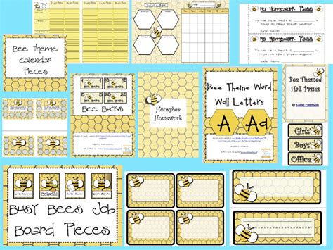 Bee Themed Classroom Decor Bundle Teaching Resources