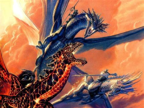 Three Dragons Wallpaper Dragon Dragonlance Fantasy Art Hd Wallpaper