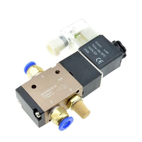 Pneumatic 4 Way Electric Directional Control Air Solenoid Valve 220v Ac