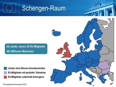 Andorra, belgien, dänemark, deutschland, estland, finnland einige sehr kleine länder wie vatikanstadt sind zwar nicht offiziell schengen staaten, das abkommen gilt. PPT - Die Europäische Union PowerPoint Presentation, free ...