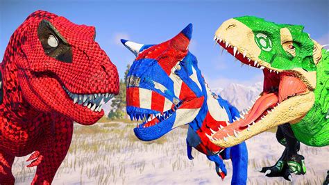 🦖 Jurassic World Evolution 2deadpool T Rexcaptain Carnotaurusgreen Lanter I Rex Dinosaurs