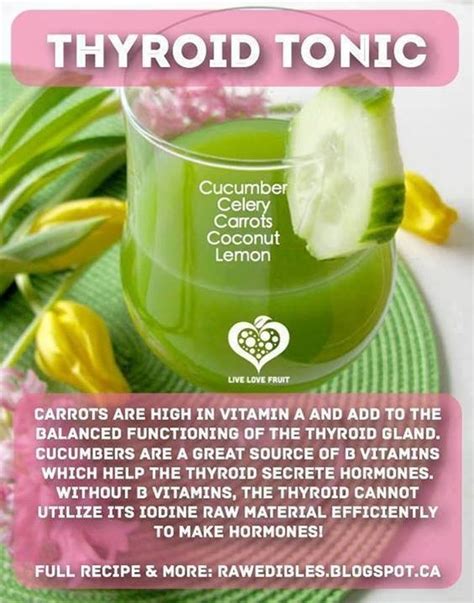 Juicing Recipe Thyroid Tonic Hypothyroidism Diet Thyroid Diet Thyroid