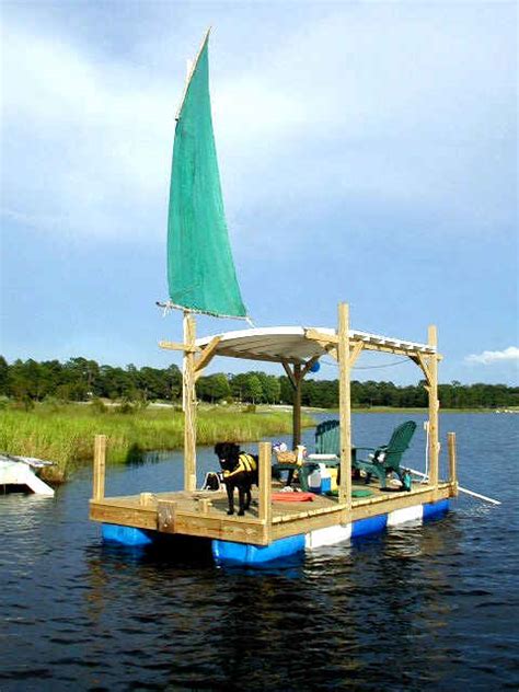 How to build a cheap pontoon boat. Shanty dock - Sails - really!