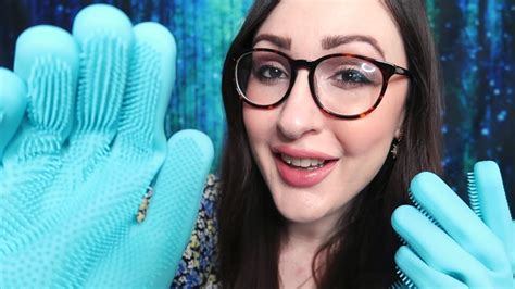 asmr soapy bubble sounds 🧼🧤 silicone dish washing gloves intense rubber glove tingles [no