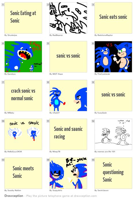 Sonic Eating At Sonic Drawception