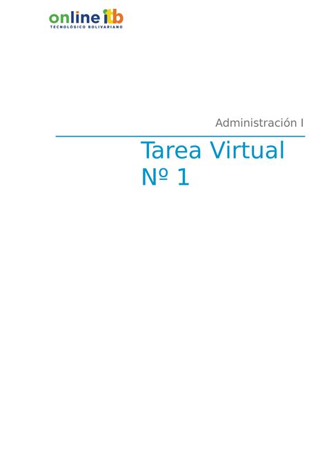 Tarea Virtual Ad Administraci N I Tarea Virtual N Online Itb