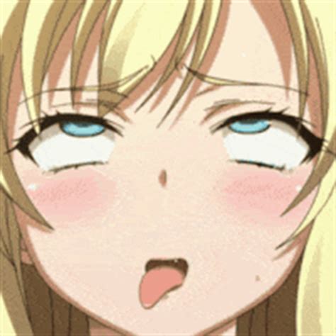 Ahegao Animated Animated Gif Blonde Hair Blush Bouncing Breasts Breasts