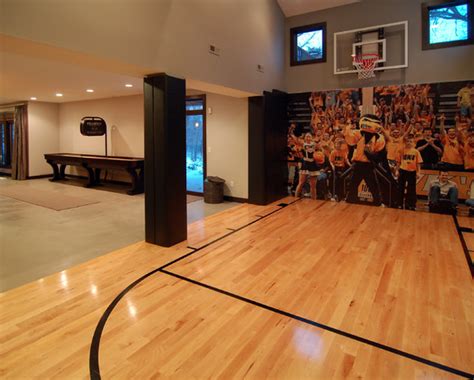 A Look At Some Private Indoor Basketball Courts From Homes