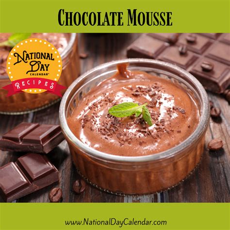 Chocolate Mousse National Day Calendar