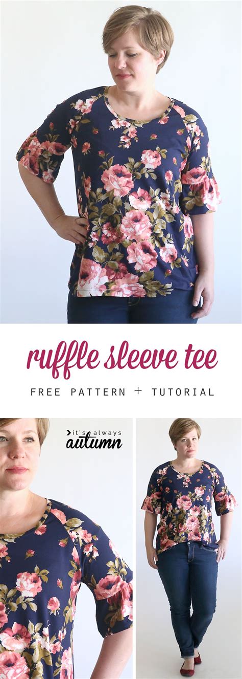 Pretty Ruffle Sleeve Raglan Tee Sewing Tutorial Sewing Dresses