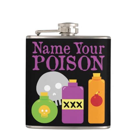 Name Your Poison Flask Zazzle