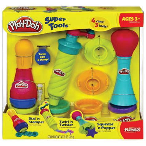 Play Doh Super 3 Tools And 4 Cans