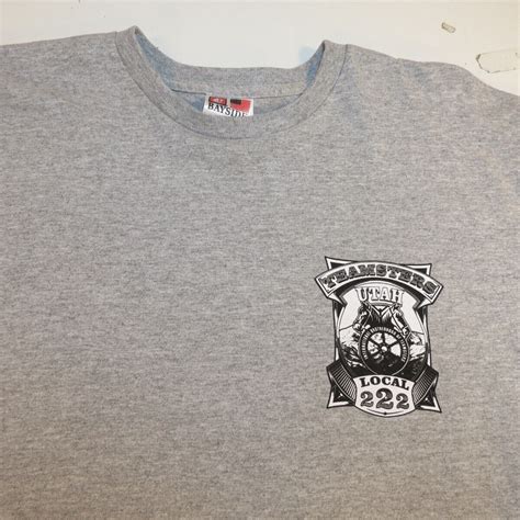 Bayside Teamsters Utah Local 222 Union Long Sleeve Tee T Shirt Mens M