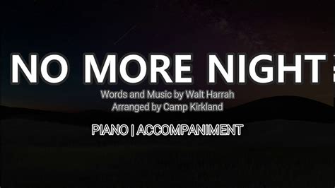 No More Night Piano Accompaniment Lyrics Youtube