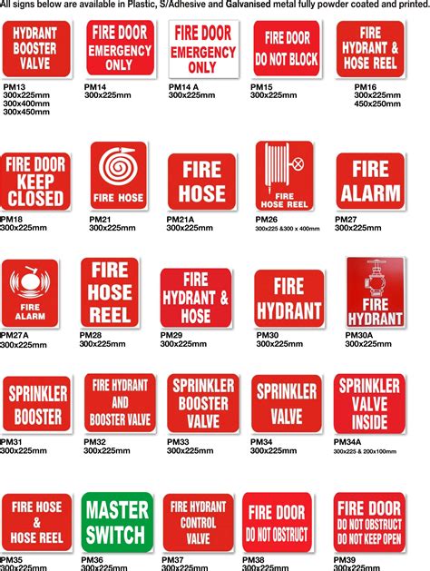 Fire Extinguisher Signs Fire Door Signs Fire Safety Signs