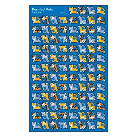 ステッカー：Purr-fect Pets （青い台紙） | 英語教材のctm