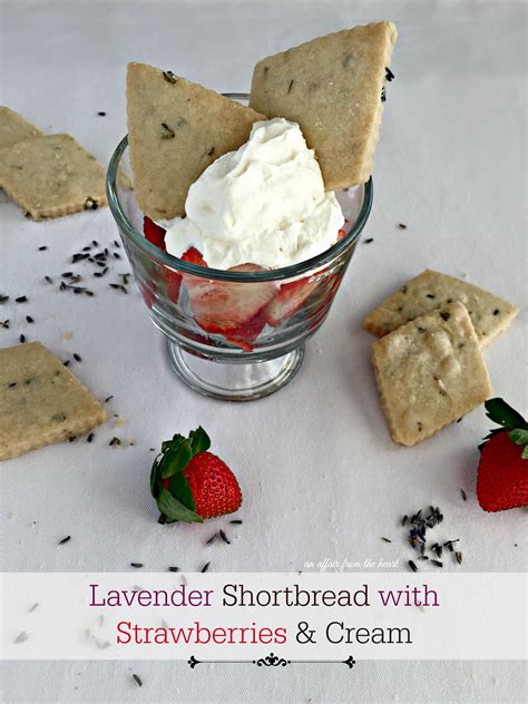 Lavender Shortbread With Strawberries And Cream