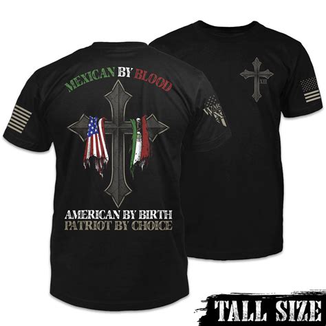 Mexican By Blood Tall Size Warrior 12