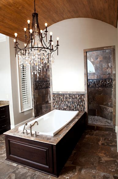 Ceiling fans add extra cooling to a room ceiling fans circulate the air in a home to improve comfort. Rounded Ceiling with Chandelier in Master Bathroom ...