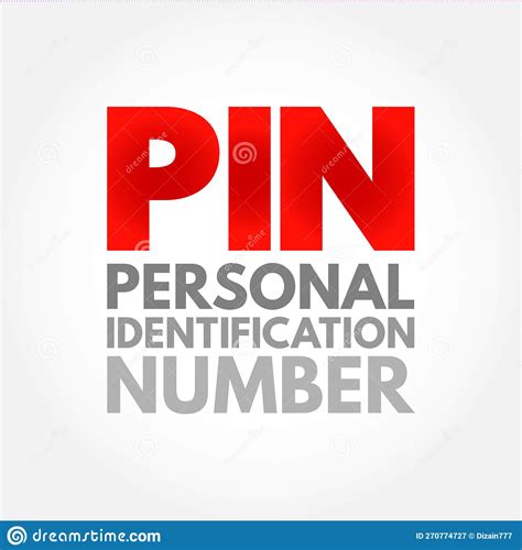 Pin Personal Identification Number Passcode Used In The Process Of