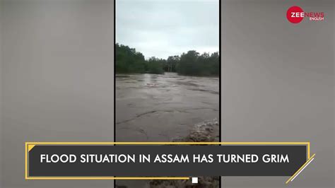 Assam Flood Nearly 2 Lakh People Affected Imd Issues Red Alert Zee News