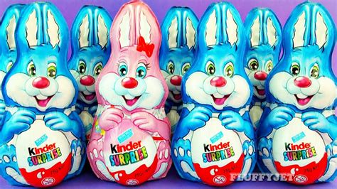 8 Easter Kinder Surprise Bunny Rabbit Army Surprise Toys Unboxing