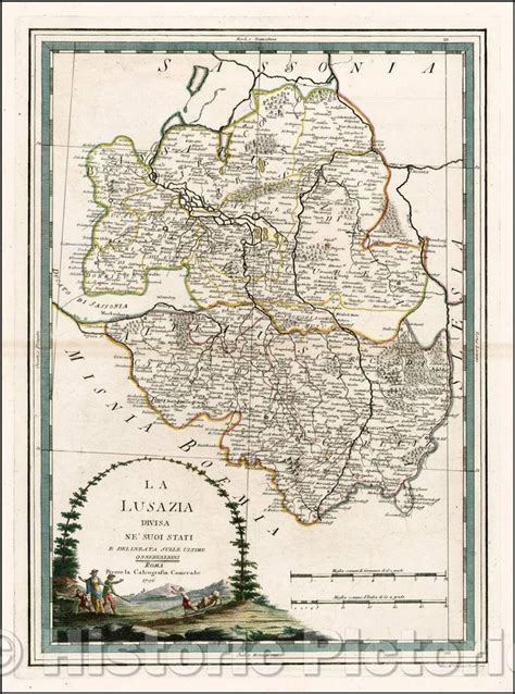 Historic Map La Lusazia Divisa Ne Suoi Statimap Of Part Of Lusatia