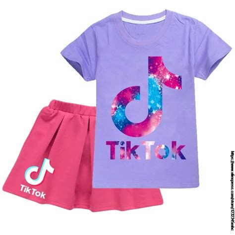 Tik Tok Girls Clothing Sets Summer Girls Clothes Kids Tracksuit