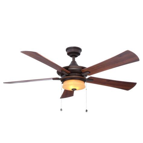Hampton Bay Winthrop 52 In Indoor Rustic Bronze Ceiling Fan With Light