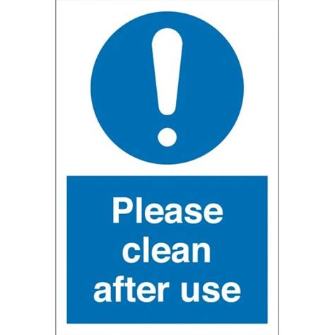Clean After Use Signs From Key Signs Uk