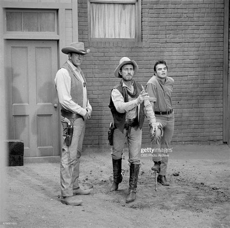 James Arness As Matt Dillon Ken Curtis As Festus Haggen And Burt In Gunsmoke James