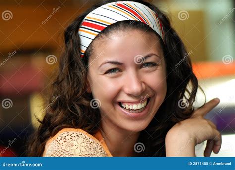 Pretty Woman Laughing Stock Image Image Of Stylish Smile 2871455