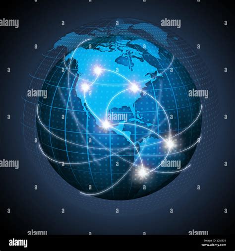 North American And South America Connected On Globe Representing