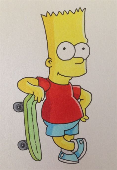 Bart Simpson Comics Drawing And Painting Nostalgic Cartoon Characters