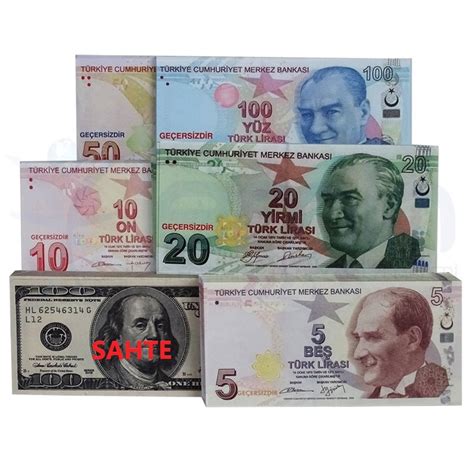 Eğitim Parası Ad Türk Lirası Sahte Kağıt Banknot Kitatoys com da