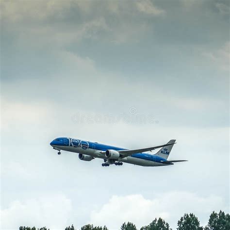 Klm Boeing 787 Special Livery Takeoff Editorial Stock Image Image Of