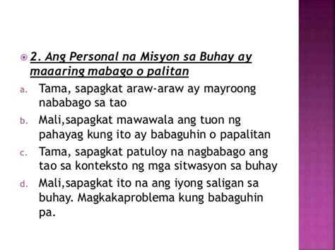 Misyon Halimbawa Ng Personal Mission Statement Tagalog Es P 9 Modyul