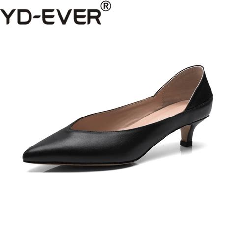 Fashion Genuine Leather Thin Heels Women Pumps Concise Office Lady